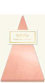 Rose Gold Pennant Banner 